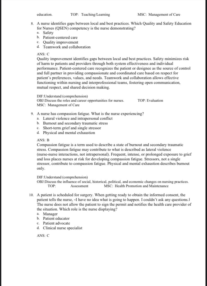 Test Bank for Fundamentals of Nursing – 11th Edition (Potter, Perry, Stockert, Hall)