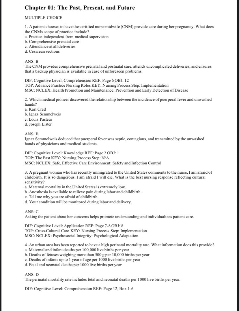 Test Bank for Introduction to Maternity and Pediatric Nursing – 7th Edition (Leifer)