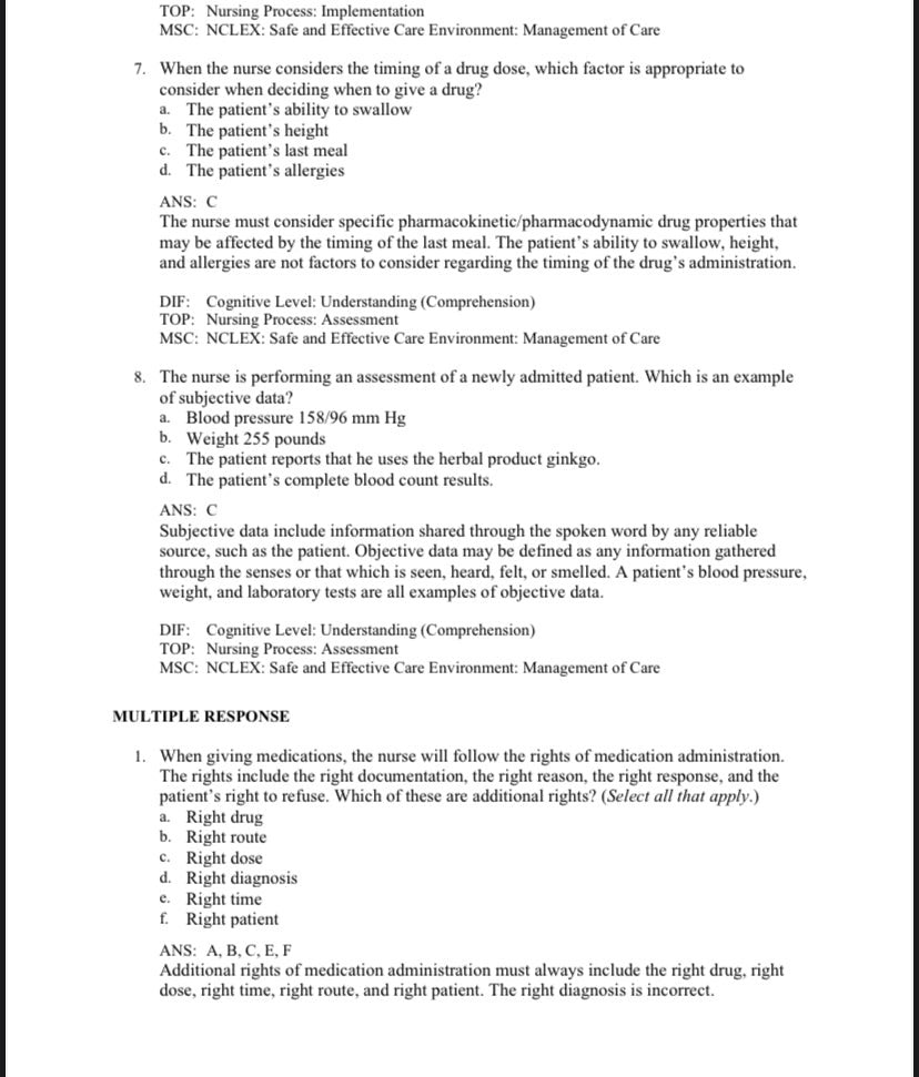 Test Bank for Pharmacology and the Nursing Process – 9th Edition (Lilley, Collins, Snyder)