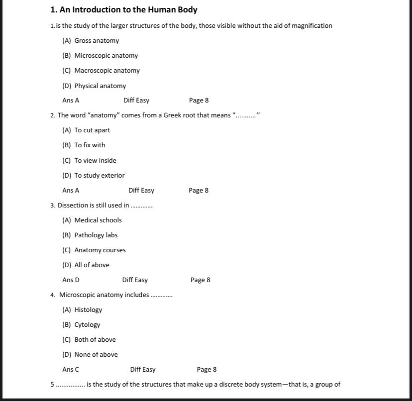 Anatomy & Physiology (OpenStax, 1st Edition) — Test Bank (Gordon Betts)