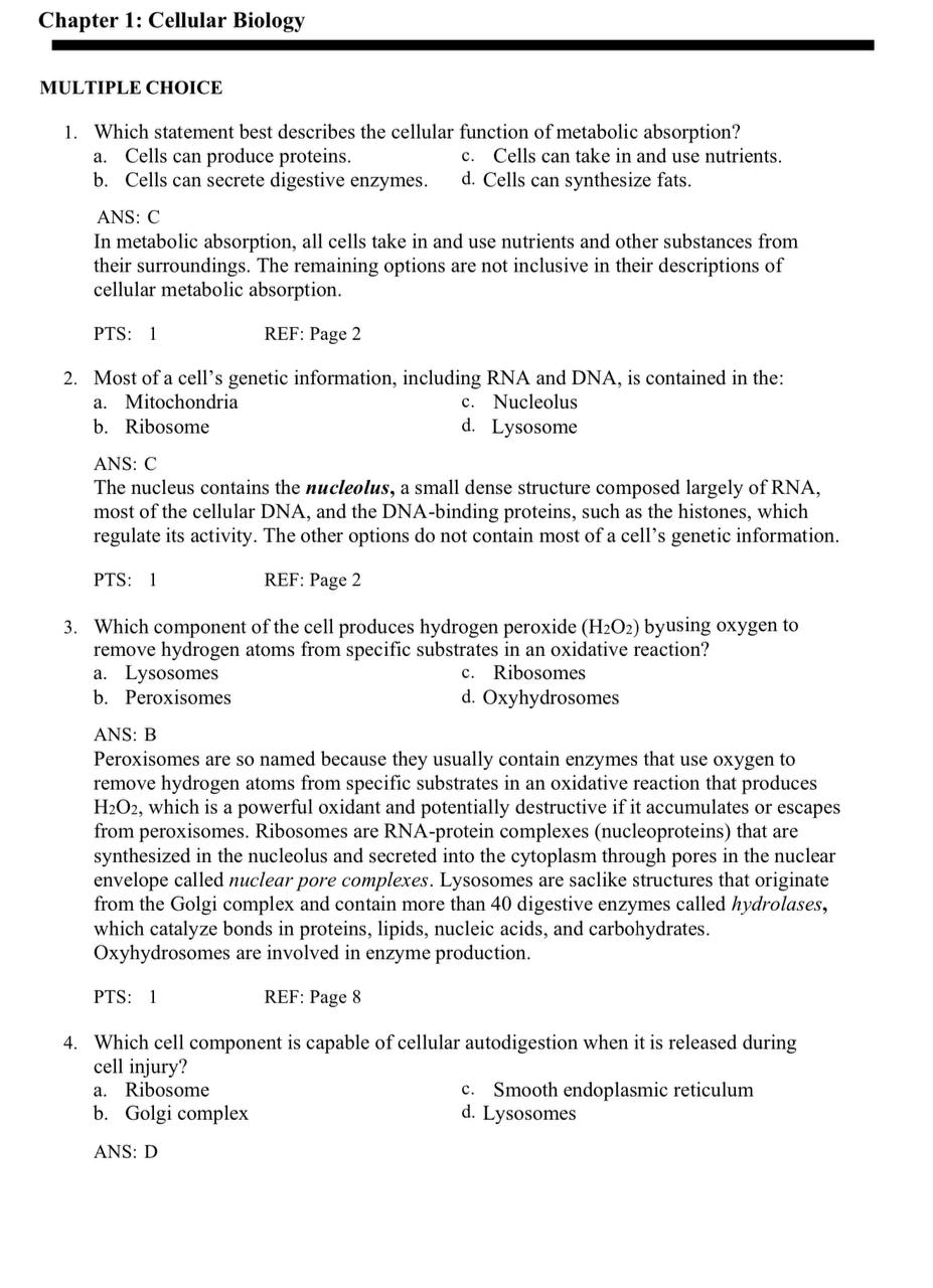 Test Bank for Pathophysiology: The Biologic Basis for Disease in Adults and Children – 9th Edition (McCance & Huether)