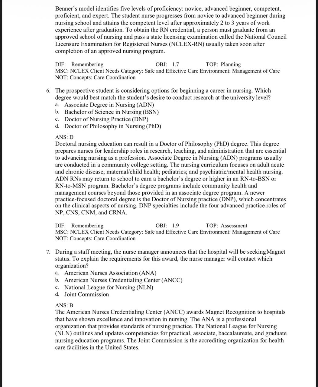 Test Bank for Fundamentals of Nursing: Active Learning for Collaborative Practice – 3rd Edition (Yoost)