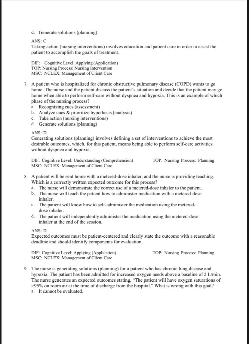 Test Bank for Pharmacology: A Patient-Centered Nursing Process Approach – 11th Edition (McCuistion)
