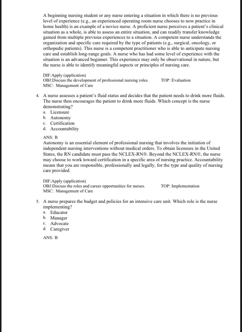 Test Bank for Fundamentals of Nursing – 11th Edition (Potter, Perry, Stockert, Hall)