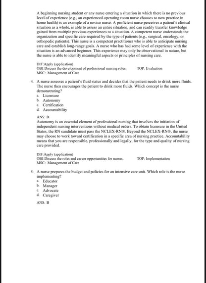 Test Bank for Fundamentals of Nursing – 11th Edition (Potter, Perry, Stockert, Hall)