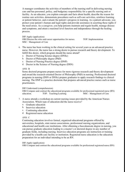 Test Bank for Fundamentals of Nursing – 11th Edition (Potter, Perry, Stockert, Hall)