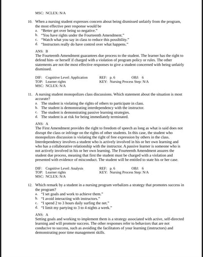 Test Bank for Success in Practical/Vocational Nursing – 8th Edition (Knecht)