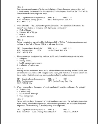 Foundations of Nursing – Test Bank (9th Edition, Cooper & Gosnell)