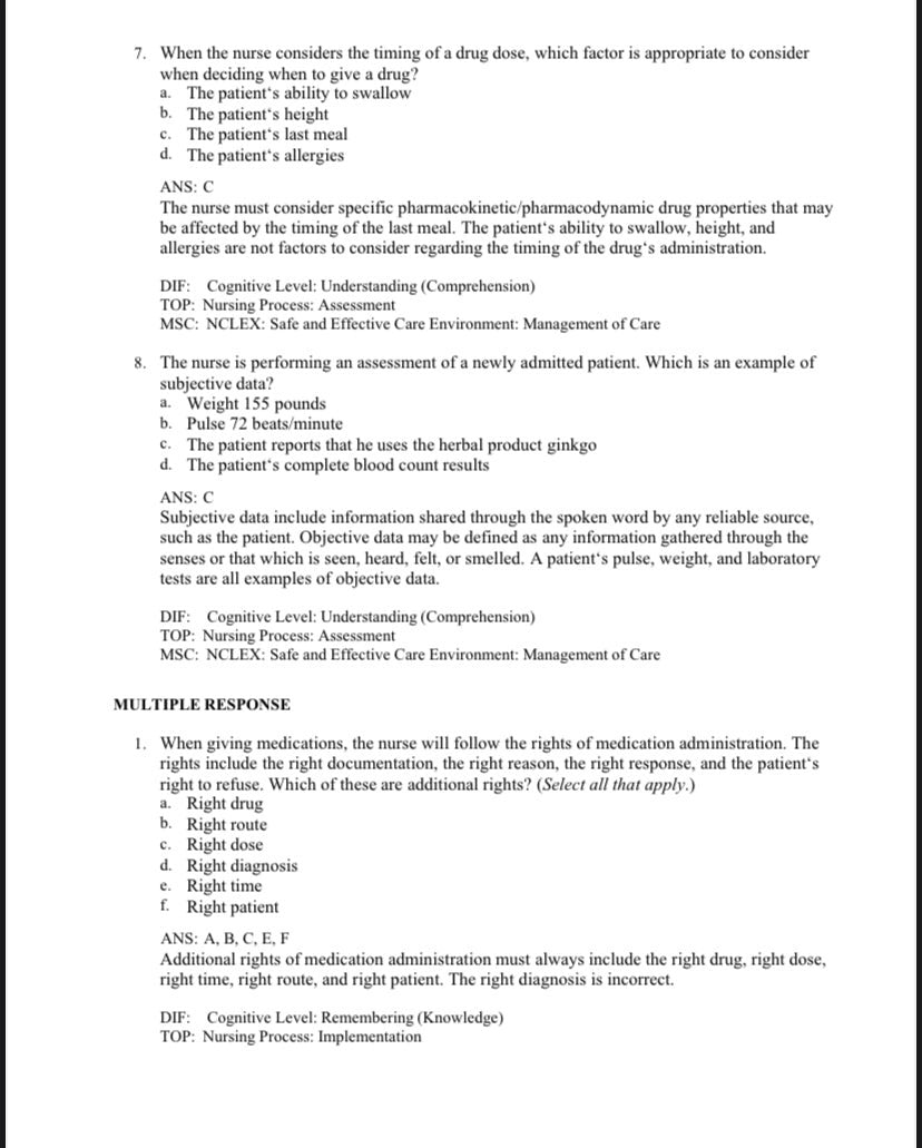 Test Bank for Pharmacology and the Nursing Process – 10th Edition (Lilley, Collins, Snyder)