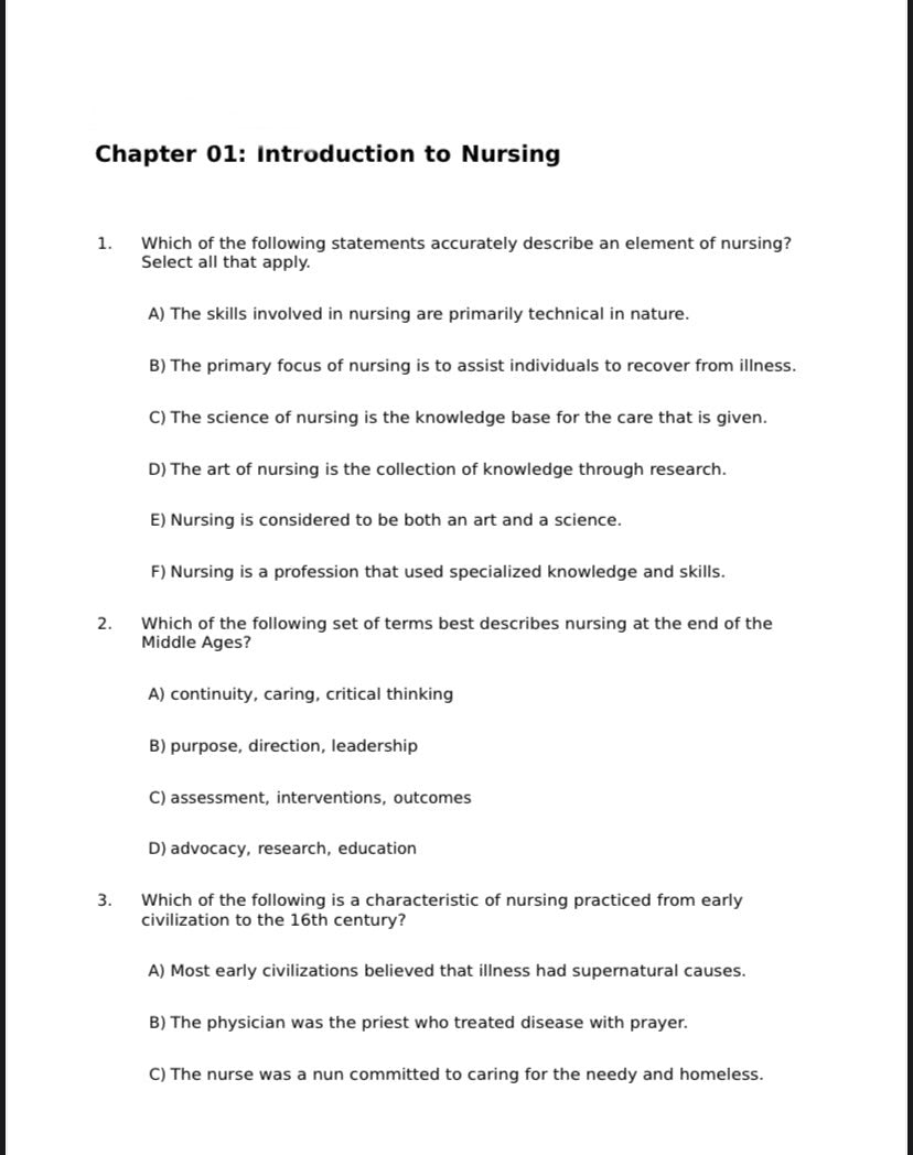 Test Bank for Fundamentals of Nursing – 10th Edition (Taylor, Lynn, Bartlett)