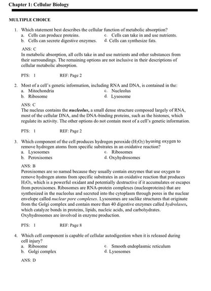 Test Bank for Pathophysiology: The Biologic Basis for Disease in Adults and Children – 9th Edition (McCance & Huether)