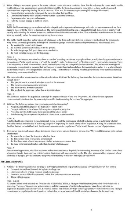 Foundations for Population Health in Community/Public Health Nursing – Test Bank (6th Edition, Stanhope & Lancaster)