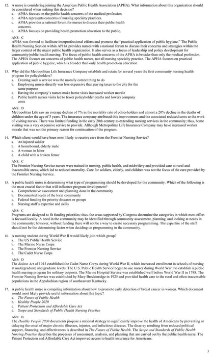 Foundations for Population Health in Community/Public Health Nursing – Test Bank (6th Edition, Stanhope & Lancaster)