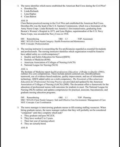 Test Bank for Fundamentals of Nursing: Active Learning for Collaborative Practice – 3rd Edition (Yoost)